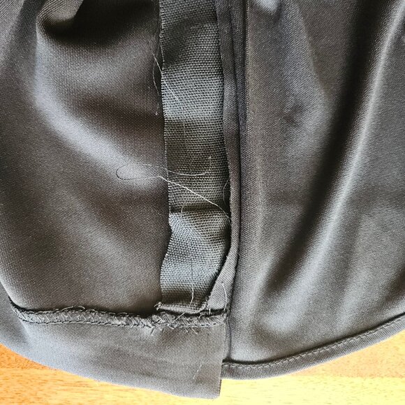 XSCAPE black sleeveless ruched v-neck sheath dress, knee length, women's 12 - Picture 12 of 12